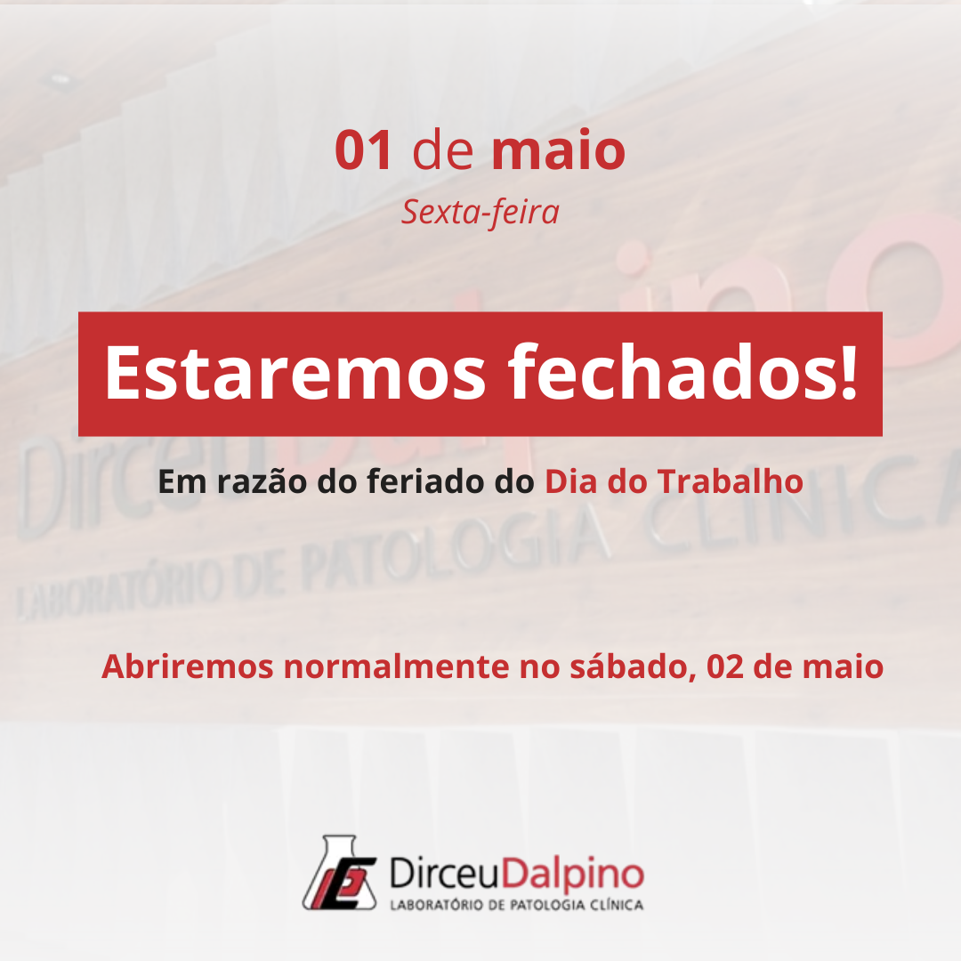 Feriado 01 de maio de 2026